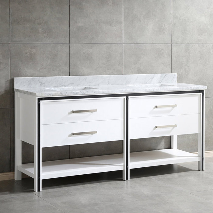 Dowell 72" Double Bathroom Vanity Base Only | Wayfair